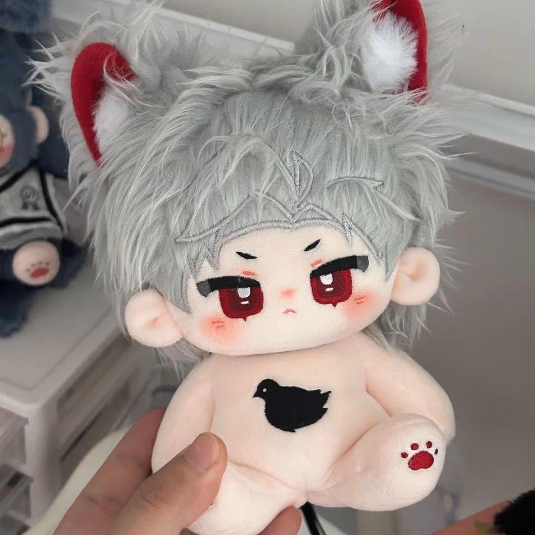 20CM 骨あり　ハンドメイド 耳と尻尾付きぬいぐるみ シン　本体のみ　恋と深空
