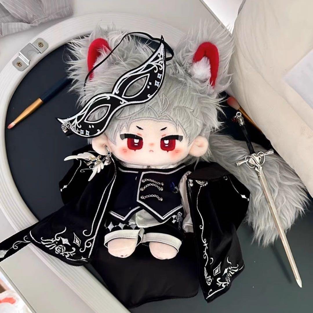 20CM 骨あり　ハンドメイド 耳と尻尾付きぬいぐるみ シン　本体のみ　恋と深空