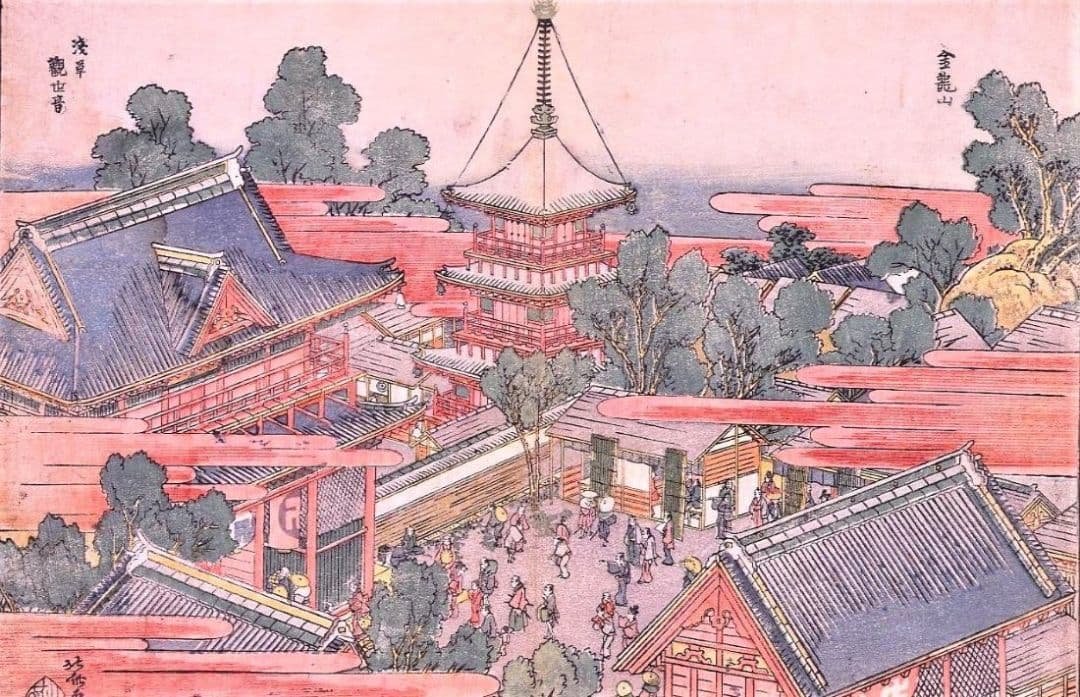 葛飾北斎画　絵本「東都名所図絵」　江戸版の越前和紙複製　全11点（表紙とも）