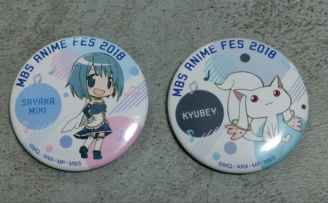 美樹さやか＆キュゥべえ　MBSアニメフェス　缶バッジ　魔法少女まどかマギカ