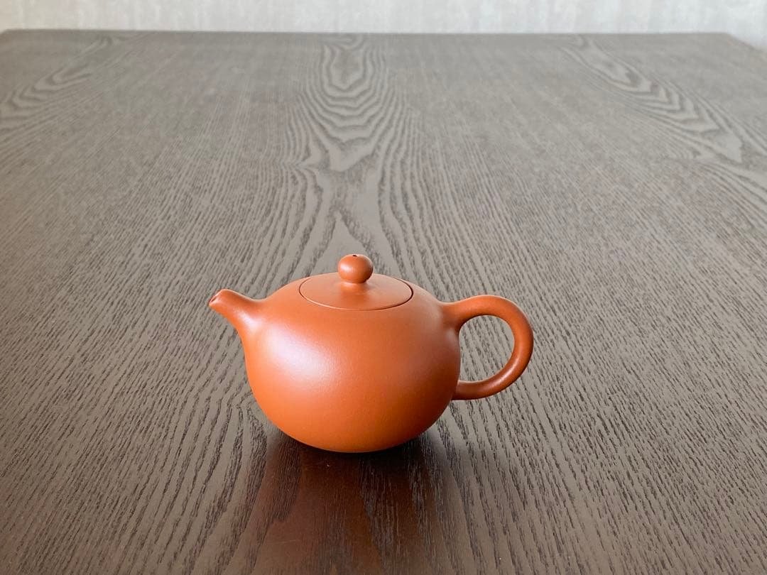 華泰茶荘　朱泥紫砂茶壺　恵芳手作り　小朱急須　台湾購入